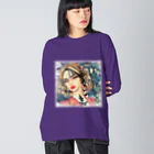 【ホラー専門店】ジルショップのアメリカン女性 Big Long Sleeve T-Shirt