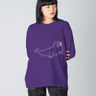 neconos Goodsのあざらしのひと（白） Big Long Sleeve T-Shirt