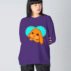 LalaHangeulのLop eared rabbit(ロップイヤーラビット) 英語バージョン Big Long Sleeve T-Shirt