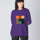 3×3 のドット絵のムンクの叫び - 3×3 のドット絵 Big Long Sleeve T-Shirt