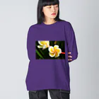 kamakiri3のFlower of the Heart　プルメリア Big Long Sleeve T-Shirt