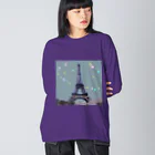 PAW WOW MEOWのParis★Night ビッグシルエットロングスリーブTシャツ