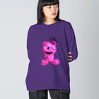 💜Salon de Lucia💜のRoyal Teddy  RASPBERRY Big Long Sleeve T-Shirt