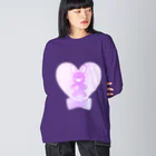 かわいいもののおみせ　いそぎんちゃくのゆめかわうさぎハート Big Long Sleeve T-Shirt