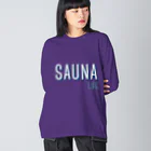 SNOW LIFE JOURNEYのSAUNA LIFE サウナライフ。 ビッグシルエットロングスリーブTシャツ