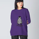 MrKShirtsのPengin (ペンギン) 色デザイン ビッグシルエットロングスリーブTシャツ