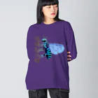 LalaHangeulの瑠璃紋花蜂 Big Long Sleeve T-Shirt