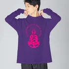 『NG （Niche・Gate）』ニッチゲート-- IN SUZURIの只管打坐h.t.(pink) Big Long Sleeve T-Shirt