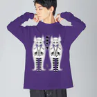 ティダのガオポーズ（線画）白線 Big Long Sleeve T-Shirt