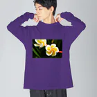 kamakiri3のFlower of the Heart　プルメリア Big Long Sleeve T-Shirt