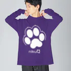 WebArtsの肉球をモチーフにしたオリジナルブランド「nikuQ」（犬タイプ）です ビッグシルエットロングスリーブTシャツ