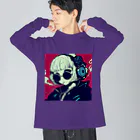 zaisuのサングラス女子 Big Long Sleeve T-Shirt