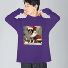 ruiruirのボストンテリア　クリスマス Big Long Sleeve T-Shirt