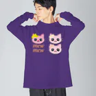 Illustrator Moca&Ram shopのこねこのミューミュー ビッグシルエットロングスリーブTシャツ