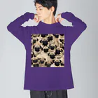 Kおばさんのパグ夫くん Big Long Sleeve T-Shirt