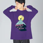 LONESOME TYPE ススの🌕月に吠える🐺（HOWL at the Moon） ビッグシルエットロングスリーブTシャツ