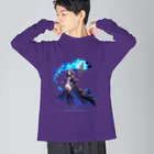 MistyStarkの青魔道士　－　blue mage　－ ビッグシルエットロングスリーブTシャツ