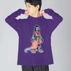 魚六のナーガさん ビッグシルエットロングスリーブTシャツ