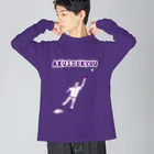 NIKORASU GOのユーモア野球デザイン「悪送球」（Tシャツ・パーカー・グッズ・ETC） ビッグシルエットロングスリーブTシャツ