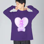 かわいいもののおみせ　いそぎんちゃくのゆめかわうさぎハート Big Long Sleeve T-Shirt