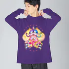 壬本舗 mizu-no-e-hompoのうりぼうずきんのふたごちゃん ビッグシルエットロングスリーブTシャツ