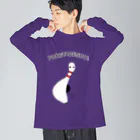 NIKORASU GOのボーリング大好き芸人専用デザイン「避けたでしょ!」 ビッグシルエットロングスリーブTシャツ