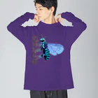 LalaHangeulの瑠璃紋花蜂 Big Long Sleeve T-Shirt