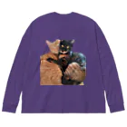 結社黒猫の猫LOVE Big Long Sleeve T-Shirt