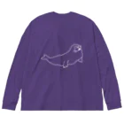 neconos Goodsのあざらしのひと（白） Big Long Sleeve T-Shirt