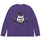 KIKITEKI_LABORATORYの閉眼アーリマン -白ver.- Big Long Sleeve T-Shirt