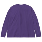 LalaHangeulの白虎の仔　ハングル版　バックプリント Big Long Sleeve T-Shirt