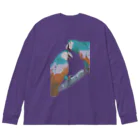 poppy22のおでこかじり鳥 ビッグシルエットロングスリーブTシャツ