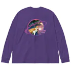 Loveuma. official shopのSpace cat meto by NLD ビッグシルエットロングスリーブTシャツ