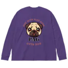 furebuhi　clubのCUTE鼻ペチャDOG　PAG ビッグシルエットロングスリーブTシャツ