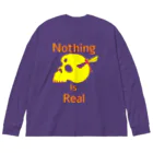 『NG （Niche・Gate）』ニッチゲート-- IN SUZURIのNothing Is Real.（黄色） ビッグシルエットロングスリーブTシャツ