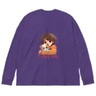 AwagoModeのI LOVE YOU(Cat&Girl) (37) ビッグシルエットロングスリーブTシャツ