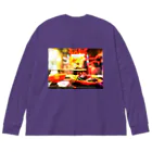 NEON LIGHT STARSの星港食神 Big Long Sleeve T-Shirt