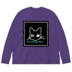 POTETOのFact is stranger than...... black Big Long Sleeve T-Shirt