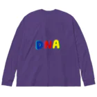 🍎デグーと服と雑貨屋さん🍏の❤️💛DNA💙💚　dna 　英文字グッズ ビッグシルエットロングスリーブTシャツ