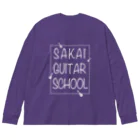 TACAのグッズ売り場のSAKAI GUITAR SCHOOL 白文字 ビッグシルエットロングスリーブTシャツ