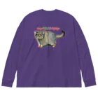 油絵描きの小物売り場のマヌルネコちゃん　アパレル Big Long Sleeve T-Shirt