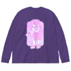 かわいいもののおみせ　いそぎんちゃくのゆめかわ魔法少女ちゃん ビッグシルエットロングスリーブTシャツ