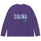 SNOW LIFE JOURNEYのSAUNA LIFE サウナライフ。 ビッグシルエットロングスリーブTシャツ