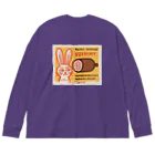 YS VINTAGE WORKSのチェコ　ウサギとソーセージ Big Long Sleeve T-Shirt