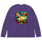 アインシュタインキャットのダナエ（スクウェア）（レンブラント） Big Long Sleeve T-Shirt