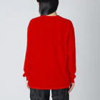 kazu_gのあなたは美しい！日本美女連盟 正会員（濃色用） ビッグシルエットロングスリーブTシャツ