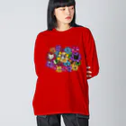 うめぼしととまととごはん。のにゃんこ花畑。 Big Long Sleeve T-Shirt