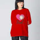 Atelier Pomme verte のハートのリレー Big Long Sleeve T-Shirt