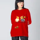 LittleLoroのどノーマルオカメインコとルチノーちょいわき 0350 Big Long Sleeve T-Shirt