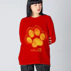 WebArtsの肉球をモチーフにしたオリジナルブランド「nikuQ」（犬タイプ）です ビッグシルエットロングスリーブTシャツ